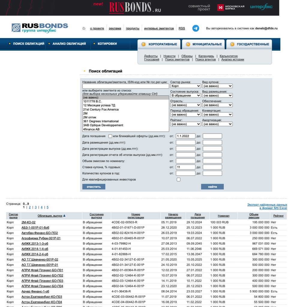 сайт rubonds - все об олигациях